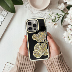 Apple iPhone 15 Pro Case Teddy bear Gold