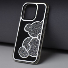 Apple iPhone 14 Case Teddy bear Silver