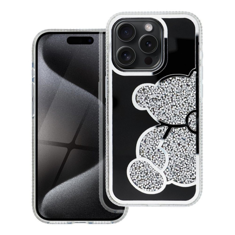 Apple iPhone SE 2022 5G Case Teddy bear Silver