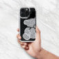 Apple iPhone SE 2022 5G Case Teddy bear Silver
