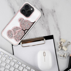 Apple iPhone 12 Pro Case Teddy bear Pink