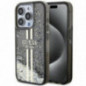 Apple iPhone 15 Pro Max Case Guess Liquid Glitter Gold Stripes Black