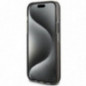 Apple iPhone 15 Case Guess Liquid Glitter Gold Stripes Black