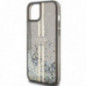 Apple iPhone 15 Case Guess Liquid Glitter Gold Stripes Black