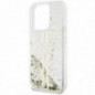 Apple iPhone 15 Pro Case Guess Liquid Glitter Gold Stripes Transparent