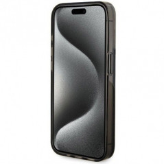 Apple iPhone 15 Pro Case Guess Liquid Glitter Gold Stripes Black