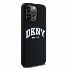 Apple iPhone 13 Pro Max Case DKNY Silicone White Arch Logo MagSAFE  Black