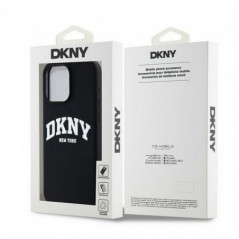 Apple iPhone 14 Pro Max Case DKNY Silicone White Arch Logo MagSAFE  Black