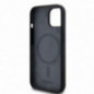 Apple iPhone 15 Case DKNY Silicone White Arch Logo MagSAFE  Black