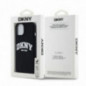 Apple iPhone 15 Case DKNY Silicone White Arch Logo MagSAFE  Black