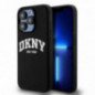 Apple iPhone 15 Pro Case DKNY Silicone White Arch Logo MagSAFE  Black
