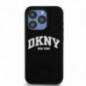 Apple iPhone 15 Pro Case DKNY Silicone White Arch Logo MagSAFE  Black