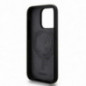 Apple iPhone 15 Pro Case DKNY Silicone White Arch Logo MagSAFE  Black