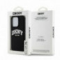 Apple iPhone 15 Pro Case DKNY Silicone White Arch Logo MagSAFE  Black