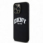 Apple iPhone 15 Pro Max Case DKNY Silicone White Arch Logo MagSAFE  Black