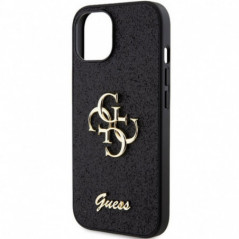 Apple iPhone 15 Plus Case Guess Fixed Glitter Big 4G Black