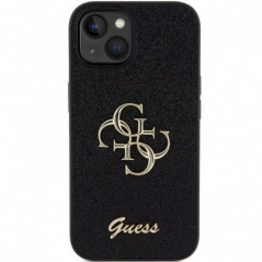 Apple iPhone 15 Plus Case Guess Fixed Glitter Big 4G Black
