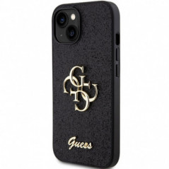 Apple iPhone 15 Plus Case Guess Fixed Glitter Big 4G Black