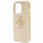 Apple iPhone 14 Pro Max Case Guess Fixed Glitter Big 4G Gold