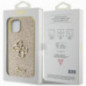 Apple iPhone 15 Plus Case Guess Fixed Glitter Big 4G Gold