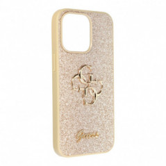 Apple iPhone 13 Pro Case Guess Fixed Glitter Big 4G Gold