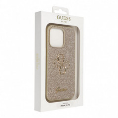 Apple iPhone 13 Pro Case Guess Fixed Glitter Big 4G Gold