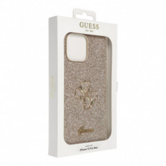 Apple iPhone 13 Pro Max Case Guess Fixed Glitter Big 4G Gold