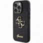 Apple iPhone 15 Pro Max Case Guess Fixed Glitter Big 4G Black