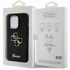 Apple iPhone 15 Pro Max Case Guess Fixed Glitter Big 4G Black