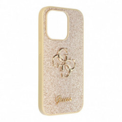 Apple iPhone 14 Pro Case Guess Fixed Glitter Big 4G Gold