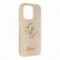 Apple iPhone 14 Pro Case Guess Fixed Glitter Big 4G Gold
