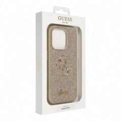 Apple iPhone 14 Pro Case Guess Fixed Glitter Big 4G Gold