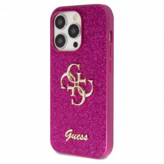 Apple iPhone 15 Pro Max Case Guess Fixed Glitter Big 4G Purple