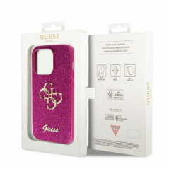 Apple iPhone 15 Pro Max Case Guess Fixed Glitter Big 4G Purple