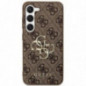 Samsung Galaxy S24 ULTRA Case Guess Leather 4G Metal Logo Brown