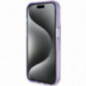 Apple iPhone 15 Pro Case Guess Glitter Script Logo - Ring stand MagSAFE  Purple