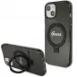 Apple iPhone 15 Case Guess Glitter Script Logo - Ring stand MagSAFE  Black