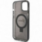 Apple iPhone 15 Plus Case Guess Glitter Script Logo - Ring stand MagSAFE  Black