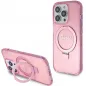 Apple iPhone 15 Pro Max Case Guess Glitter Script Logo - Ring stand MagSAFE  Pink