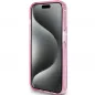 Apple iPhone 15 Pro Max Case Guess Glitter Script Logo - Ring stand MagSAFE  Pink