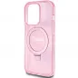 Apple iPhone 15 Pro Max Case Guess Glitter Script Logo - Ring stand MagSAFE  Pink
