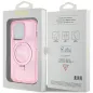Apple iPhone 15 Pro Max Case Guess Glitter Script Logo - Ring stand MagSAFE  Pink