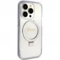 Apple iPhone 15 Pro Max Case Guess Glitter Script Logo - Ring stand MagSAFE  Transparent