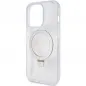 Apple iPhone 15 Pro Max Case Guess Glitter Script Logo - Ring stand MagSAFE  Transparent