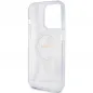 Apple iPhone 15 Pro Max Case Guess Glitter Script Logo - Ring stand MagSAFE  Transparent