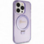Apple iPhone 15 Pro Max Case Guess Glitter Script Logo - Ring stand MagSAFE  Purple