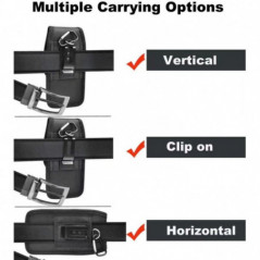 Apple iPhone 13 Pro Max Univerzálne puzdro, Flip holsters Vertical Belt Holster OXFORD Black