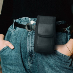 Apple iPhone 13 Pro Max Univerzálne puzdro, Flip holsters Vertical Belt Holster OXFORD Black