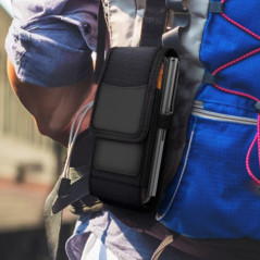 Apple iPhone 13 Pro Max Univerzálne puzdro, Flip holsters Vertical Belt Holster OXFORD Black