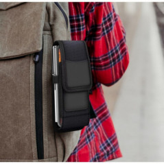 Apple iPhone 13 Pro Max Univerzálne puzdro, Flip holsters Vertical Belt Holster OXFORD Black